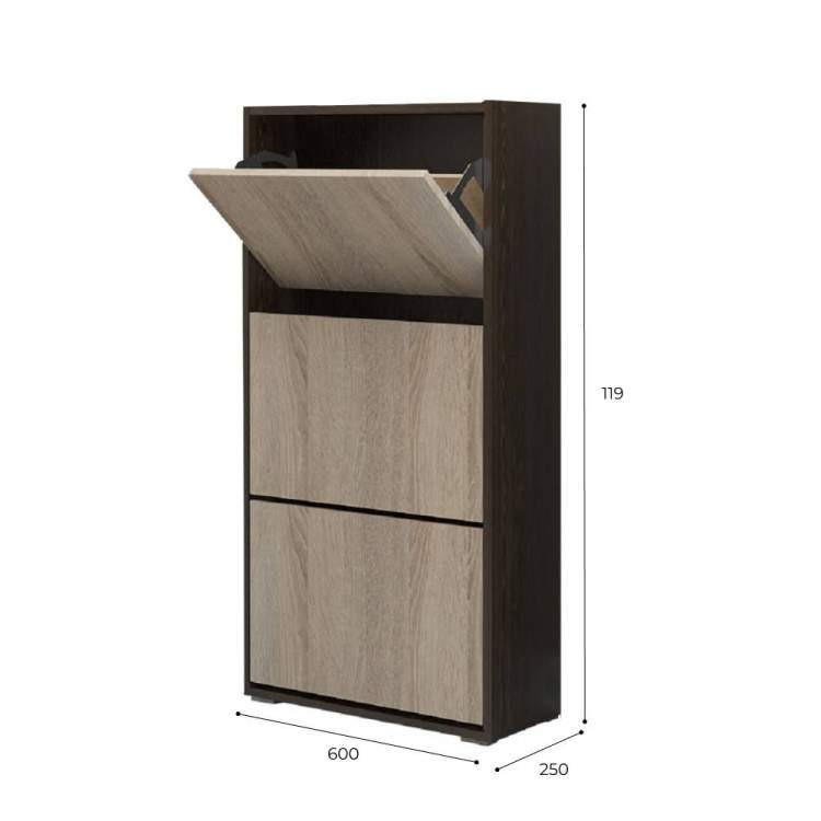 Обувница для прихожей Танго XL (Горизонт) Кантербери / Сонома