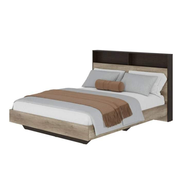 Кровать двуспальная 160x200 Энигма КР-16 дуб каньон/венге