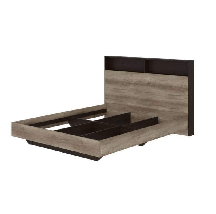 Кровать двуспальная 160x200 Энигма КР-16 дуб каньон/венге