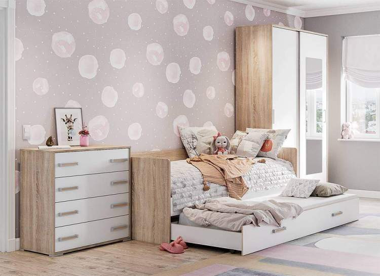 Кровать с ящиком 90х200 Бланка ТЭКС (Белая)