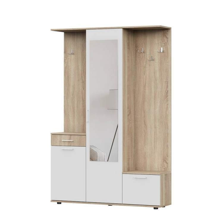 Прихожая комплект ПР-1 199x135x33см Белый/Дуб сонома (Арника)