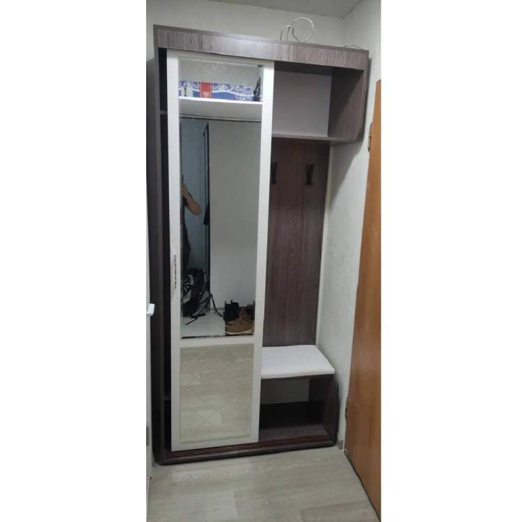 Прихожая комплект Варда 217x100x44см БТС ясень темный/белый