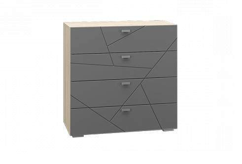 Комод с ящиками 90x89x45см Скайлайн MLK ЛДСП, дуб сонома/графит