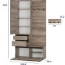 Прихожая комплект ПР-04 Энигма 200x100x35см дуб каньон/венге
