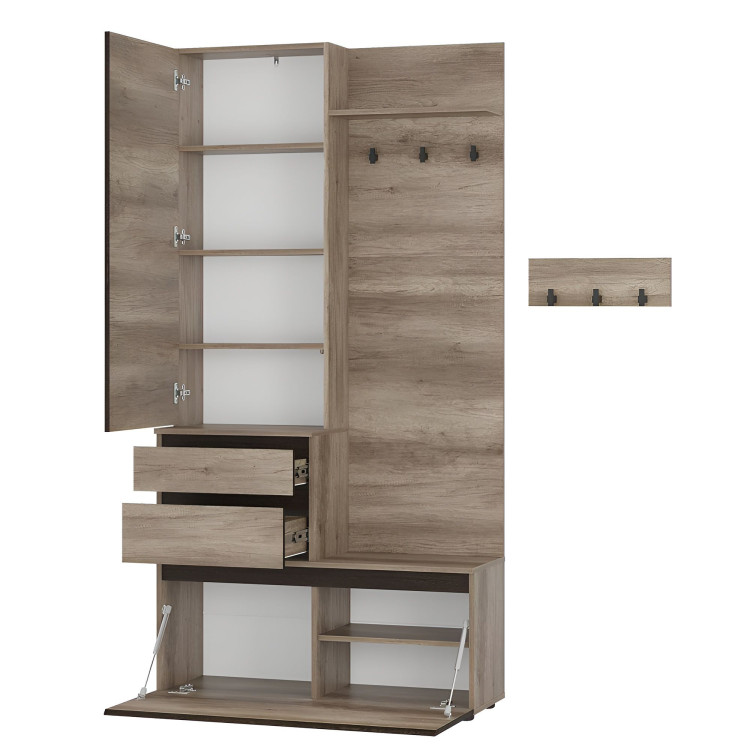 Прихожая комплект ПР-04 Энигма 200x100x35см дуб каньон/венге