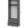 Прихожая комплект Денвер 205.2x180.2x46.2см Графит. Комплект