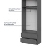 Прихожая комплект Денвер 205.2x180.2x46.2см Графит. Комплект