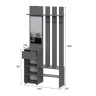 Прихожая комплект Денвер 205.2x180.2x46.2см Графит. Комплект