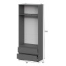 Прихожая комплект Денвер 205.2x180.2x46.2см Графит. Комплект